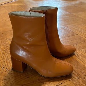 Intentionally blank Janetta boots orange cognac leather 10
